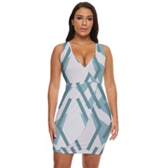 Abstract Pattern Geometric Backgrounds Draped Bodycon Dress by Eskimos