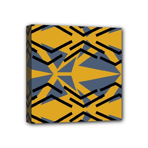 Abstract Pattern Geometric Backgrounds Mini Canvas 4  X 4  (stretched) by Eskimos