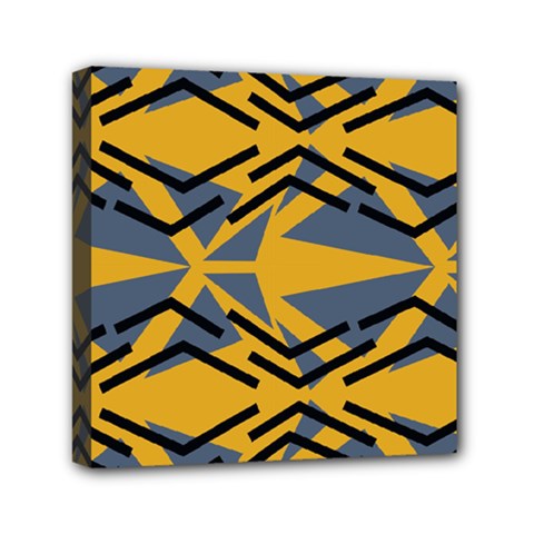 Abstract Pattern Geometric Backgrounds Mini Canvas 6  X 6  (stretched) by Eskimos