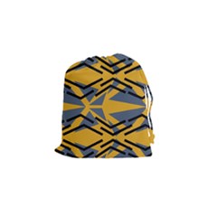 Abstract Pattern Geometric Backgrounds Drawstring Pouch (small) by Eskimos