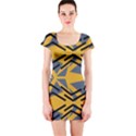 Abstract pattern geometric backgrounds Short Sleeve Bodycon Dress View1