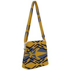 Abstract Pattern Geometric Backgrounds Zipper Messenger Bag by Eskimos