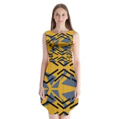 Abstract Pattern Geometric Backgrounds Sleeveless Chiffon Dress   by Eskimos