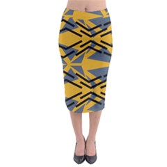 Abstract Pattern Geometric Backgrounds Midi Pencil Skirt by Eskimos