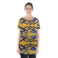 Abstract Pattern Geometric Backgrounds Skirt Hem Sports Top by Eskimos