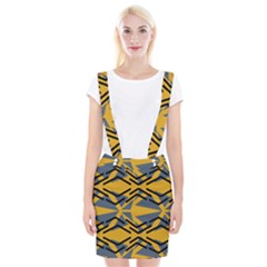 Abstract Pattern Geometric Backgrounds Braces Suspender Skirt by Eskimos