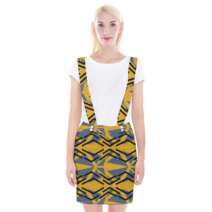 Abstract pattern geometric backgrounds Braces Suspender Skirt