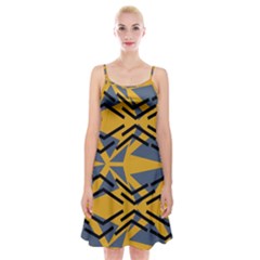 Abstract Pattern Geometric Backgrounds Spaghetti Strap Velvet Dress by Eskimos