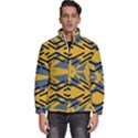 Abstract pattern geometric backgrounds Men s Puffer Bubble Jacket Coat View1