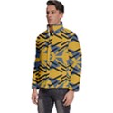 Abstract pattern geometric backgrounds Men s Puffer Bubble Jacket Coat View2