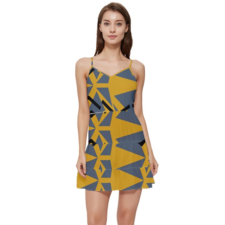 Abstract pattern geometric backgrounds Short Frill Dress