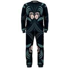 Folk Flowers Floral Art Print Flowers Abstract Art  Onepiece Jumpsuit (men) by Eskimos