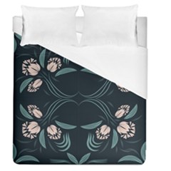 Folk Flowers Floral Art Print Flowers Abstract Art  Duvet Cover (queen Size) by Eskimos