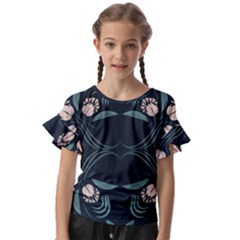 Folk Flowers Floral Art Print Flowers Abstract Art  Kids  Cut Out Flutter Sleeves