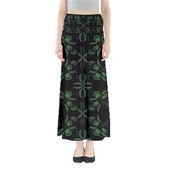 Folk Flowers Floral Art Print Flowers Abstract Art  Full Length Maxi Skirt by Eskimos