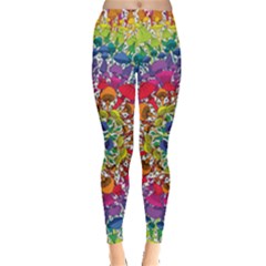 Rainbow Mushroom Mandala Leggings 