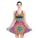 Rainbow Mushroom Mandala Reversible Skater Dress View1