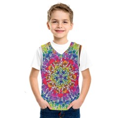 Rainbow Mushroom Mandala Kids  Basketball Tank Top