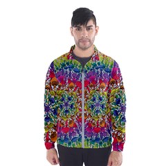 Rainbow Mushroom Mandala Men s Windbreaker