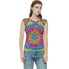 Rainbow Mushroom Mandala Women s Raglan Cap Sleeve Tee by steampunkbabygirl