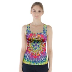 Rainbow Mushroom Mandala Racer Back Sports Top