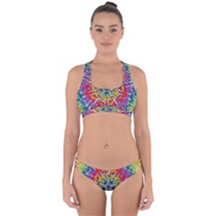 Rainbow Mushroom Mandala Cross Back Hipster Bikini Set