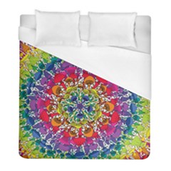 Rainbow Mushroom Mandala Duvet Cover (full/ Double Size) by steampunkbabygirl