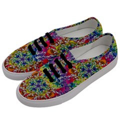 Rainbow Mushroom Mandala Men s Classic Low Top Sneakers