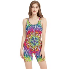 Rainbow Mushroom Mandala Women s Wrestling Singlet