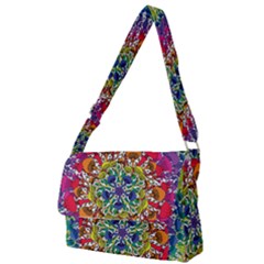 Rainbow Mushroom Mandala Full Print Messenger Bag (s)