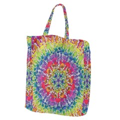 Rainbow Mushroom Mandala Giant Grocery Tote