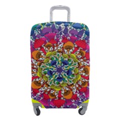 Rainbow Mushroom Mandala Luggage Cover (small) by steampunkbabygirl