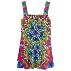 Rainbow Mushroom Mandala Kids  Layered Skirt Swimsuit