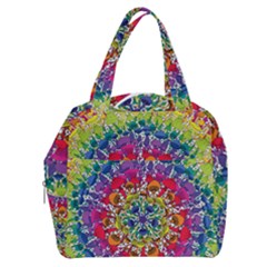 Rainbow Mushroom Mandala Boxy Hand Bag by steampunkbabygirl