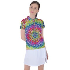 Rainbow Mushroom Mandala Women s Polo Tee