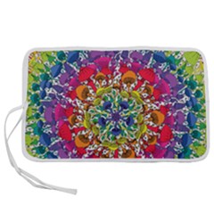 Rainbow Mushroom Mandala Pen Storage Case (s) by steampunkbabygirl