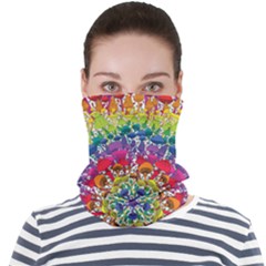 Rainbow Mushroom Mandala Face Seamless Bandana (adult)