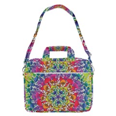 Rainbow Mushroom Mandala Macbook Pro Shoulder Laptop Bag (large) by steampunkbabygirl