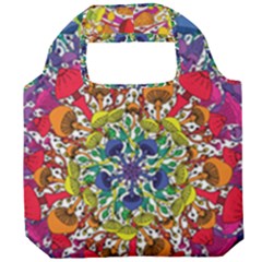 Rainbow Mushroom Mandala Foldable Grocery Recycle Bag