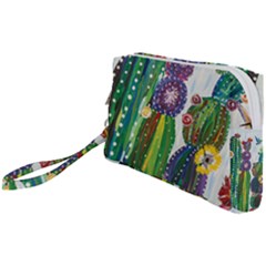 Rainbow Cactus Shirt Wristlet Pouch Bag (small) by steampunkbabygirl