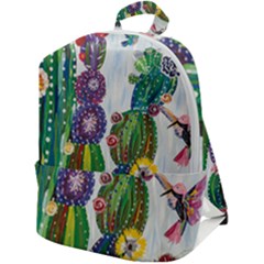 Rainbow Cactus Shirt Zip Up Backpack by steampunkbabygirl