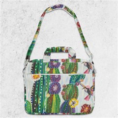 Rainbow Cactus Shirt Macbook Pro Shoulder Laptop Bag  by steampunkbabygirl