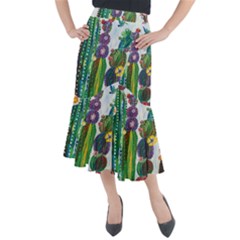 Rainbow Cactus Shirt Midi Mermaid Skirt by steampunkbabygirl