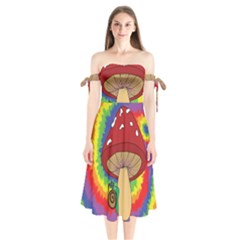 Wizard Snail Shoulder Tie Bardot Midi Dress by steampunkbabygirl