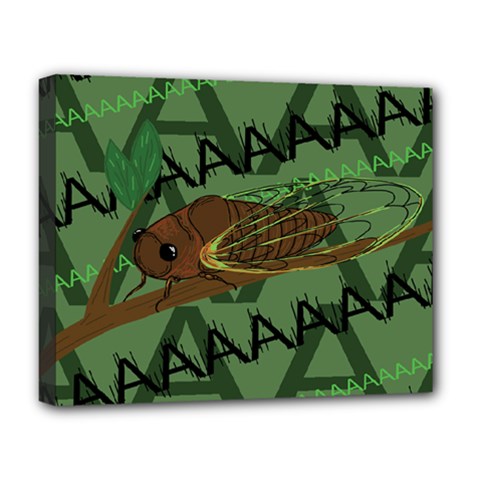 Cicada Deluxe Canvas 20  X 16  (stretched) by steampunkbabygirl