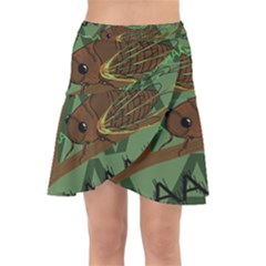 Cicada Wrap Front Skirt