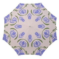 Folk Flowers Print Floral Pattern Ethnic Art Straight Umbrellas by Eskimos