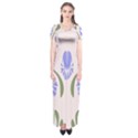 Folk flowers print Floral pattern Ethnic art Short Sleeve Maxi Dress View1