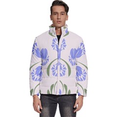 Folk Flowers Print Floral Pattern Ethnic Art Men s Puffer Bubble Jacket Coat by Eskimos