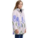 Folk flowers print Floral pattern Ethnic art Kid s Hooded Longline Puffer Jacket View2